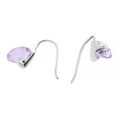 Nerezové náušnice 6482 - striebornofialové farby - SER.6482.. 8mm