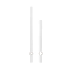 Kovové hodinové ručičky B36 (105 mm, 75 mm) - bílé - Ručičky hodinové B36 pár bílá