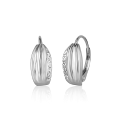 Strieborné náušnice so zirkónmi JVD SVLE1163XH2BIKL