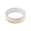 Nerezový snubní prsten 5246 (velikost 70) - stříbrnozlaté barvy - SRI.5246.. size70