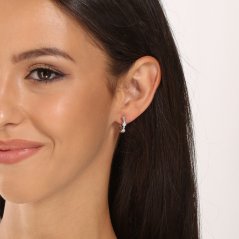 Strieborné náušnice so zirkónmi JVD SVLE0741SH2BI00