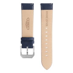 Kožený řemínek na hodinky PRIM RB.15888 (22 mm) - tmavě modrý/stříbrný - RB.15888.2220.3232.L