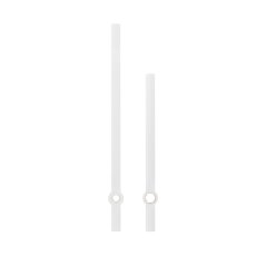 Kovové hodinové ručičky B36 (105 mm, 75 mm) - bílé - Ručičky hodinové B36 pár bílá