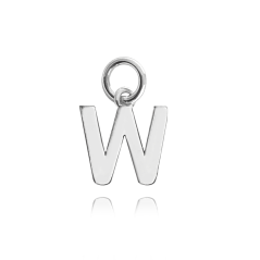 MINET Strieborný príves drobné písmeno "W"