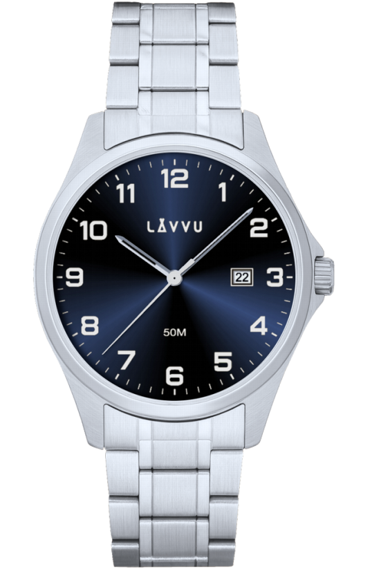 LAVVU Ocelové pánské hodinky GLIMT Blue