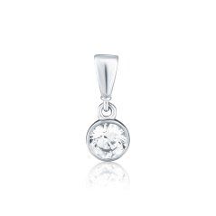 Zlatý přívěsek z bílého zlata se zirkony ZP0406XJ70-4700 (585/1000) 0,47g