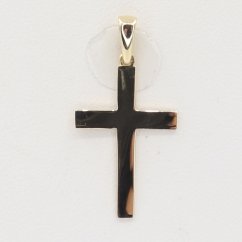 Zlatý prívesok krížik OP054 (585/1000) 0.8 g