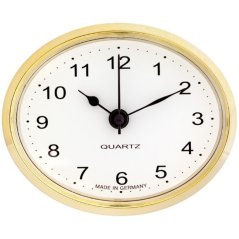 Vestavné hodiny 80x65 mm - zlaté, arabské číslice 550/4130-02 - E22.4777.006903