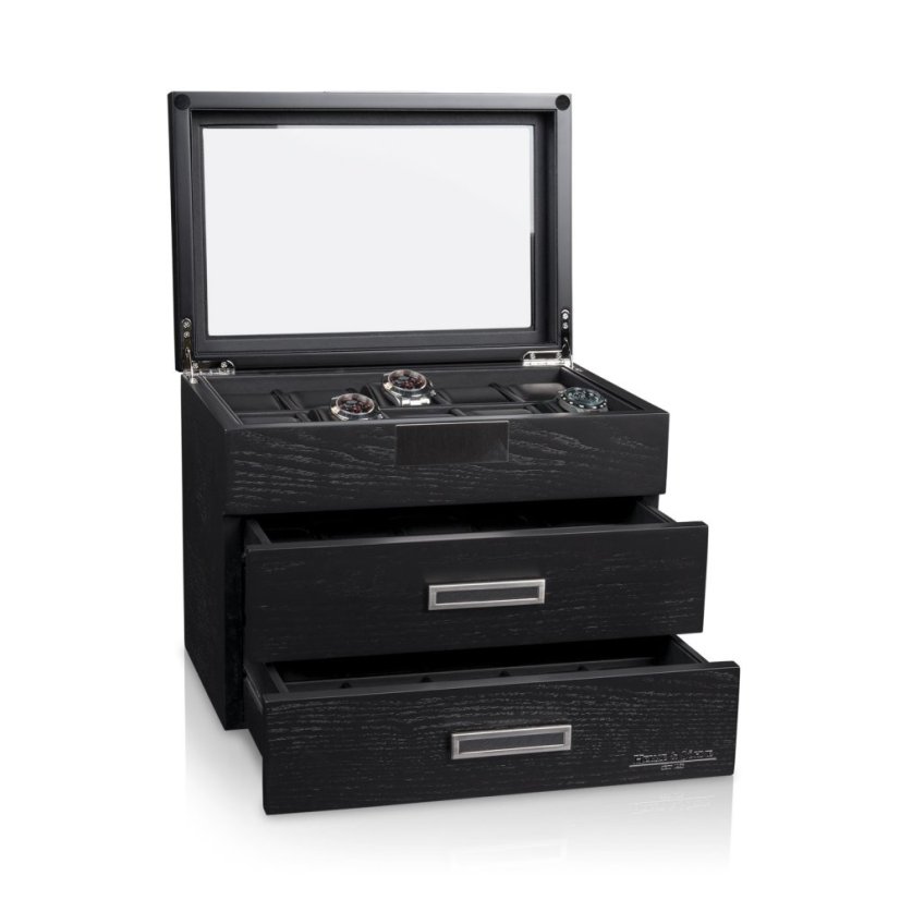 Kazeta na hodinky HEISSE & SÖHNE 70019-195.142 HS Monteray 30 - Schwarz