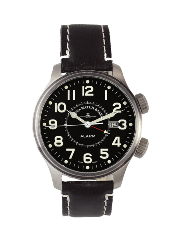 ZENO-WATCH BASEL 8575-a1   Pilot Oversized Alarm Automatic