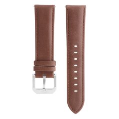 Kožený řemínek na hodinky PRIM RB.15888 (22 mm) - easy click - hnědý/stříbrný - RB.15888.2220.5050.L