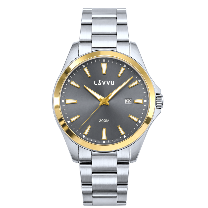 LAVVU 20 ATM Pánske hodinky ISBRYDER Gold-grey