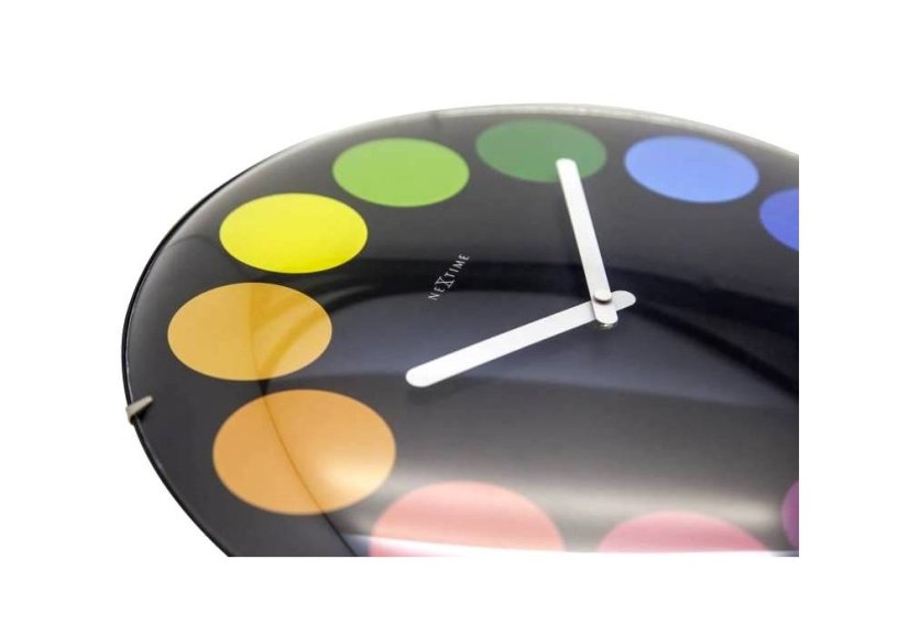 Dizajnové nástenné hodiny 3167 Nextime Dots Dome 35cm
