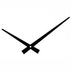 Kovové hodinové ručičky B26 (137 mm, 92 mm) - černé - Ručičky hodinové B26 pár černé