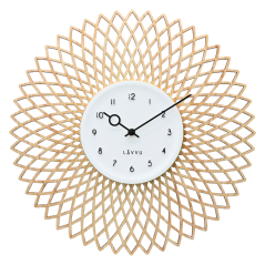 LAVVU Drevené dizajnové hodiny s plynulým chodom CHIC ?38cm