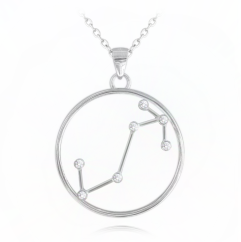 Strieborný náhrdelník MINET Stars Škorpión Czech Crystal JMAS9511SN45