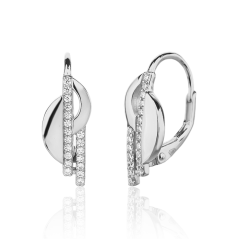 Stříbrné náušnice se zirkony JVD SVLE3551XK8BI00