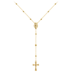 MINET Pozlátený strieborný náhrdelník RŮŽENEC