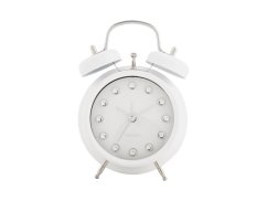 Dizajnový zvoncový budík 6018WH Karlsson 17cm