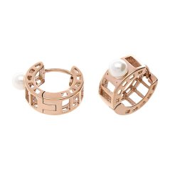 Nerezové náušnice 70026.B - růžově pozlacené - SER.70026.B.23.PE PrimSteel