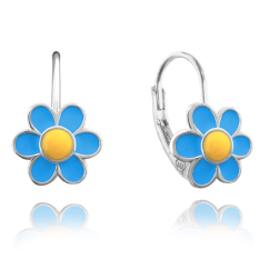 MINET Strieborné náušnice KOPRETINY