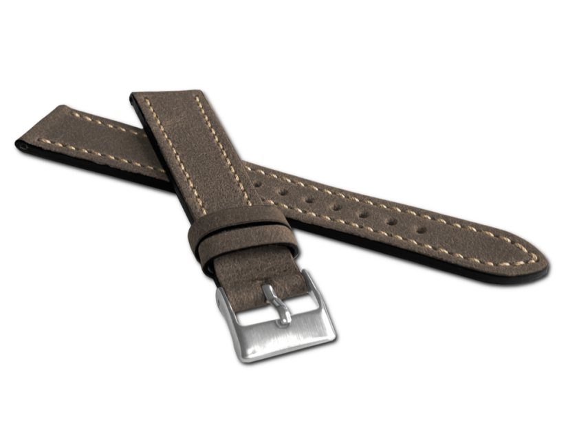 LAVVU Tmavo hnedý remienok RETRO z luxusnej kože Top Grain - 20