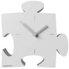 Dizajnové hodiny 55-10-1 CalleaDesign Puzzle clock 23cm (viac farebných variantov) Farba terracotta(tehlová)-24 Dyha čierny orech - 85