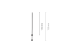 Černá sekundová ručička 110 mm