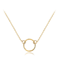MINET Decentný zlatý náhrdelník s krúžkom Au 585/1000 1,50g