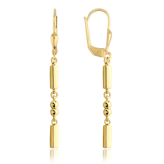 MINET Moderné zlaté náušnice s patentom Au 585/1000 2,50 g