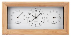 Nástěnné-stolní hodiny s teploměrem a vlhkoměrem 5925WH Karlsson 26cm
