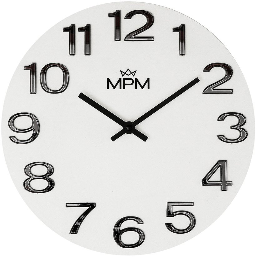 Nástěnné hodiny s tichým chodem MPM Timber Simplicity - C - E07M.4222.0090