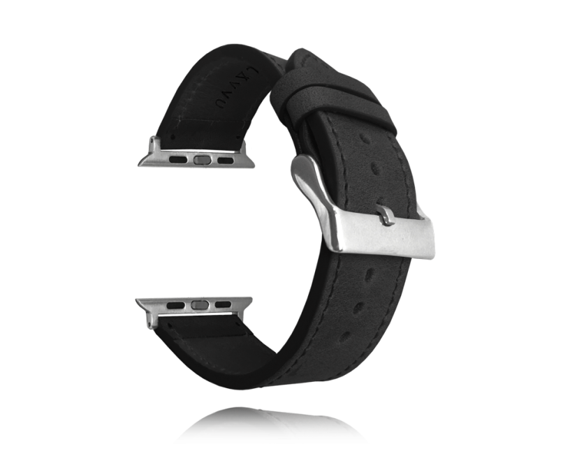 Čierny kožený remienok LAVVU Top Grain pre APPLE WATCH 38-40 mm LSXABS1