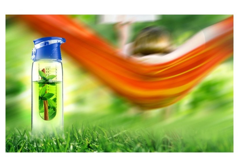 ASOBU designová fresh láhev s infuserem Flavour It fialová 600ml