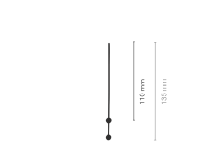 Černá sekundová ručička 110 mm