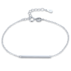 MINET Elegantní stříbrný náramek tyčka