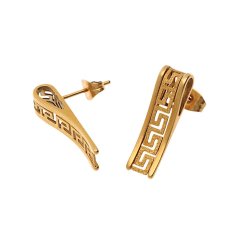 Nerezové náušnice 6240 - pozlacené - SER.6240