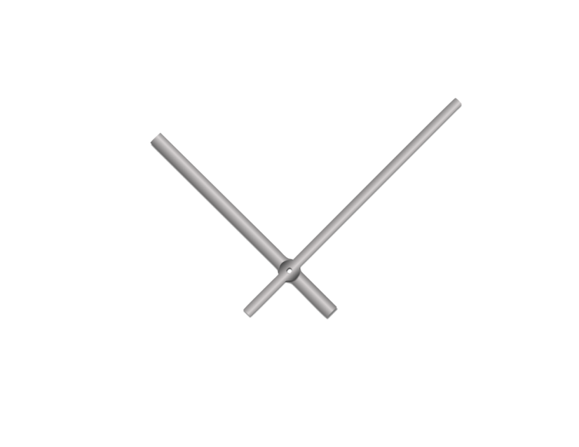 Strieborné rovné hliníkové ručičky na hodiny 145 mm | 113 mm
