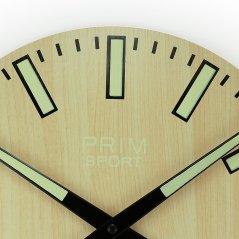 Dřevěné hodiny s tichým chodem PRIM Luminescent Sport I E01P.4130.5000