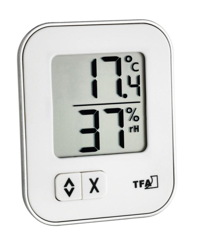 TFA 30.5026.02 - Digitální teploměr s vlhkoměrem  MOXX - bílý