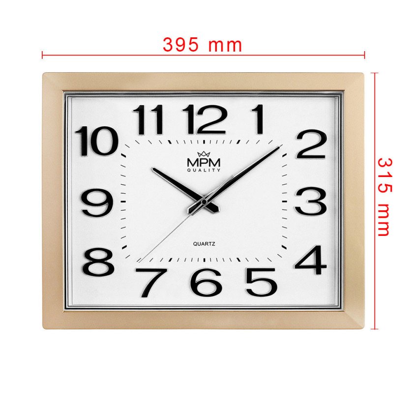Nástenné hodiny s tichým chodom MPM Convex - E01.4224.80