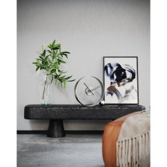 Dizajnové stolné hodiny Endless brushed silver/black 32cm