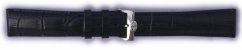 Černý kožený řemínek Orient Star UL004011J0, stříbrná přezka (pro model RE-DK00)