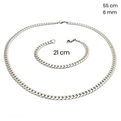 Oceľový náhrdelník + náramok 23928400