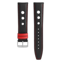 Kožený řemínek na hodinky PRIM RB.13245 (22 mm) - černočervený - RB.13245.2220.9020.XL1