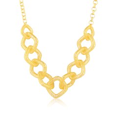 Pozlátený strieborný náhrdelník JVD SVLN0937S75GO45