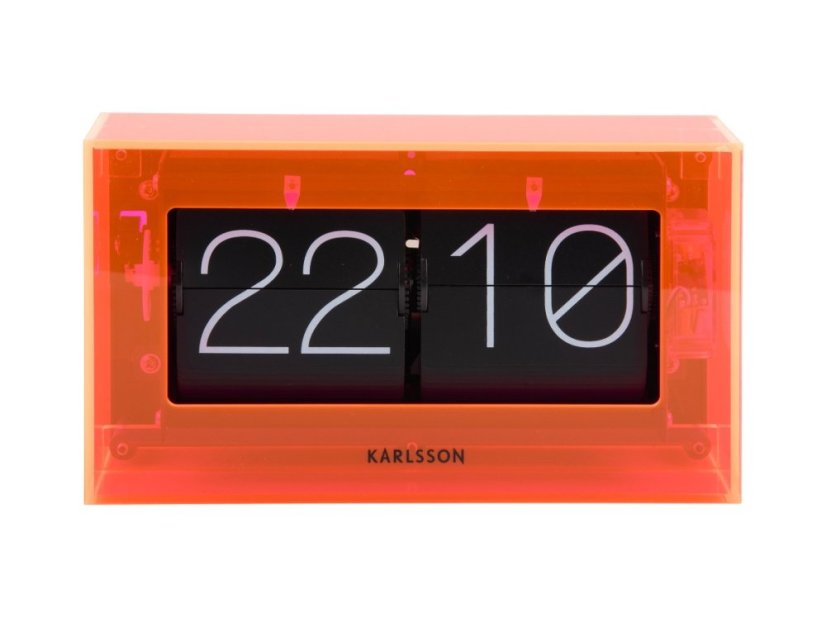 Dizajnové nástenné/stolové preklápacie hodiny 5976OR Karlsson 21cm
