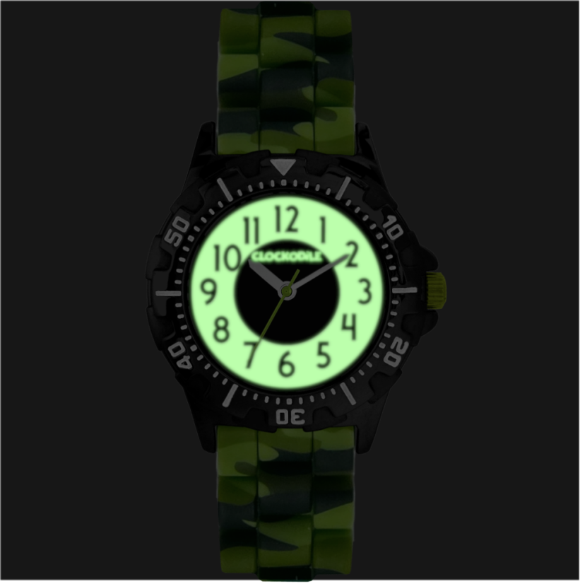 CLOCKKODIEL Svietiace maskáčové športové chlapčenské detské hodinky SPORT 4.0