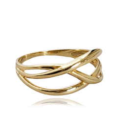 MINET Moderný zlatý prsteň Au 585/1000 veľ. 59