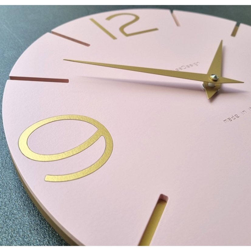 Designové hodiny 10-005-31-60 pink-gold CalleaDesign 30cm